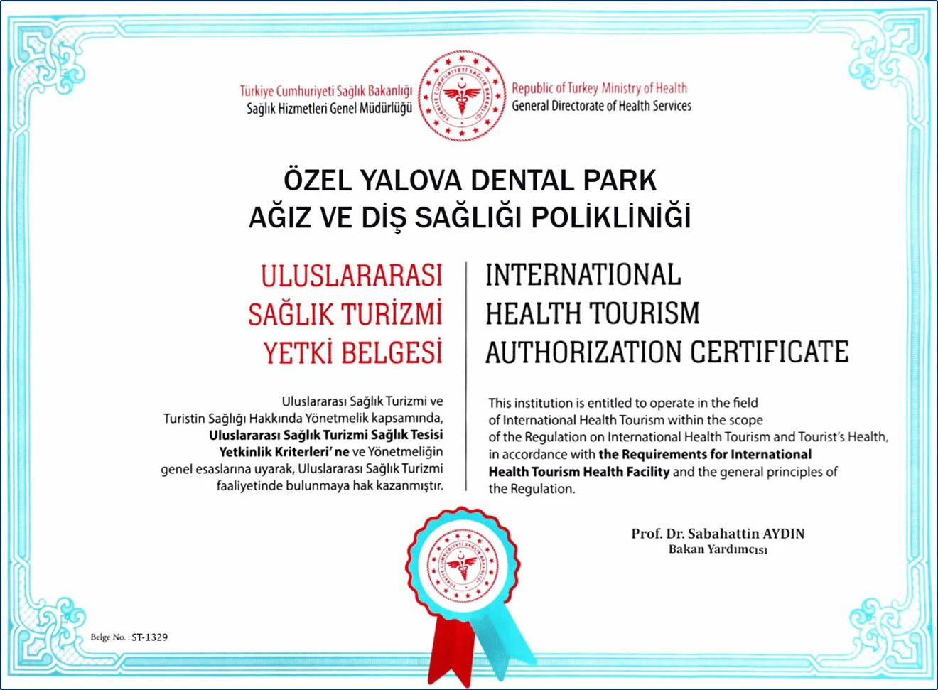 Yalova'nın Sağlık Turizmi Sertifikalı Diş Kliniği